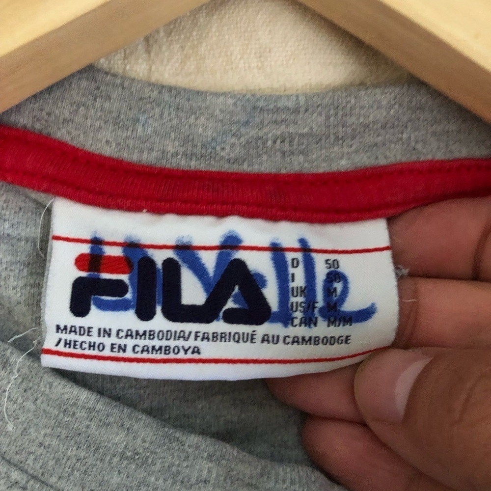 Vtg Fila Gray Men's Sweater Medium - Picture 5 of 8